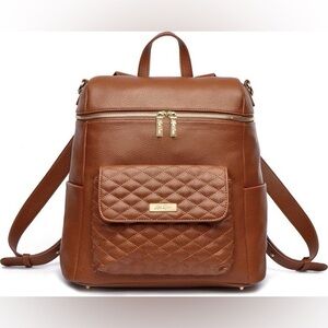 Luli Bebe Faux Leather Diaper Backpack